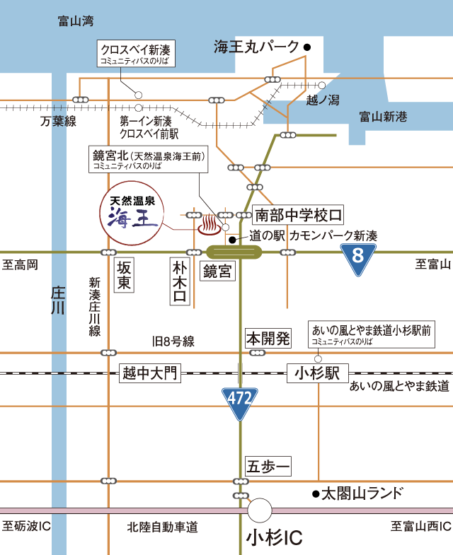 天然温泉海王 地図